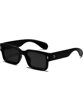 Square Sunglasses Women Men Chunky Rectangle Black UV400 Fashionable Shades